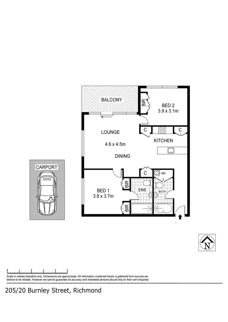 Floorplan of Homely apartment listing, 205/20 Burnley Street, Richmond VIC 3121