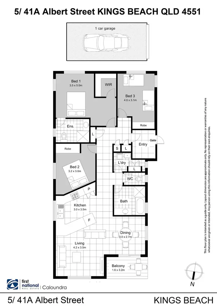 Floorplan of Homely unit listing, 5/41A Albert Street, Kings Beach QLD 4551