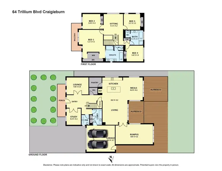 Floorplan of Homely house listing, 64 Trillium Boulevard, Mickleham VIC 3064