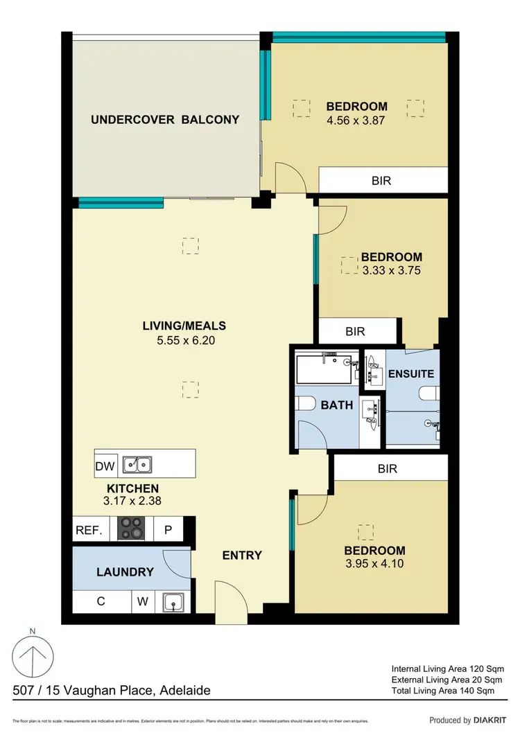 Floorplan of Homely apartment listing, 507/15 Vaughan Place, Adelaide SA 5000