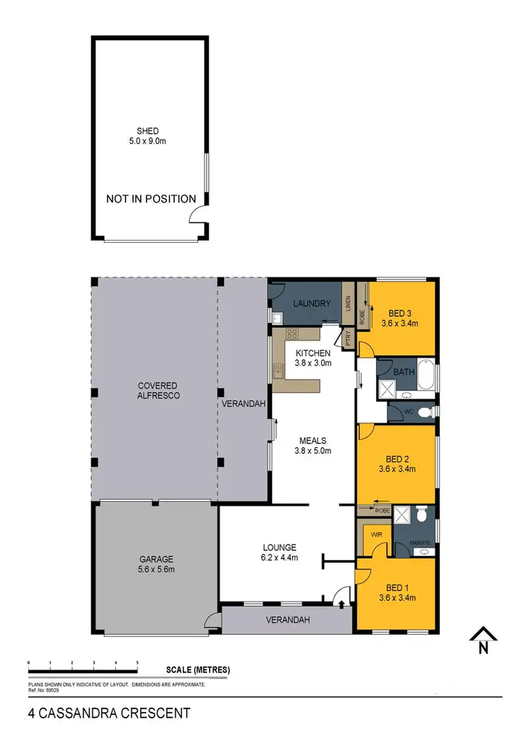 Floorplan of Homely house listing, 4 Cassandra Crescent, Epsom VIC 3551