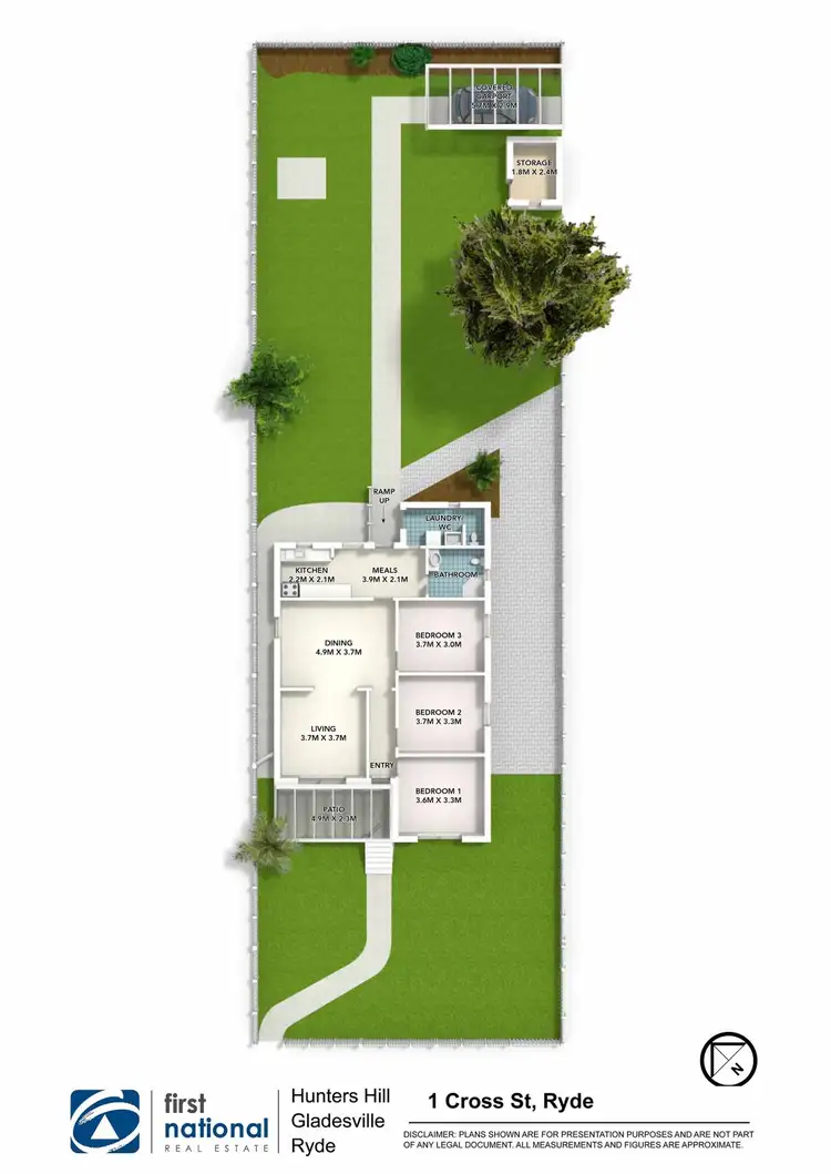 Floorplan of Homely house listing, 1 Cross Street, Ryde NSW 2112