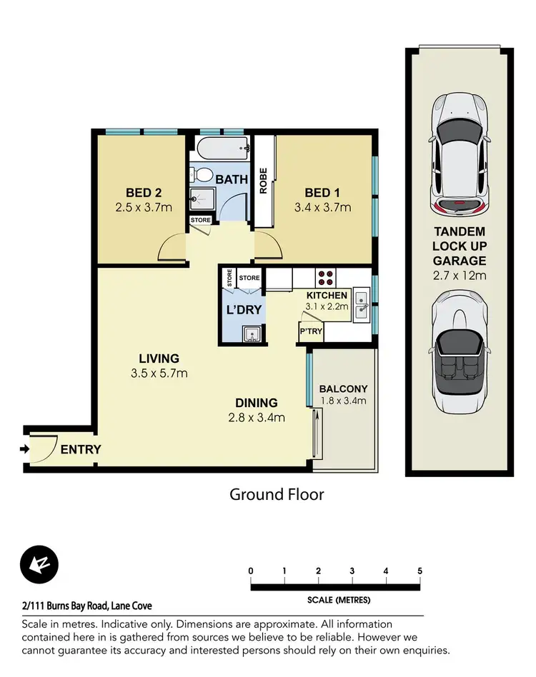Floorplan of Homely apartment listing, 2/111 Burns Bay Road, Lane Cove NSW 2066
