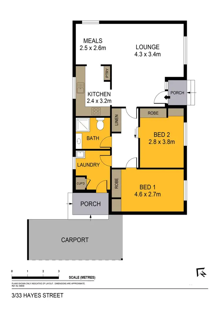 Floorplan of Homely house listing, 3/33 Hayes Street, Ironbark VIC 3550