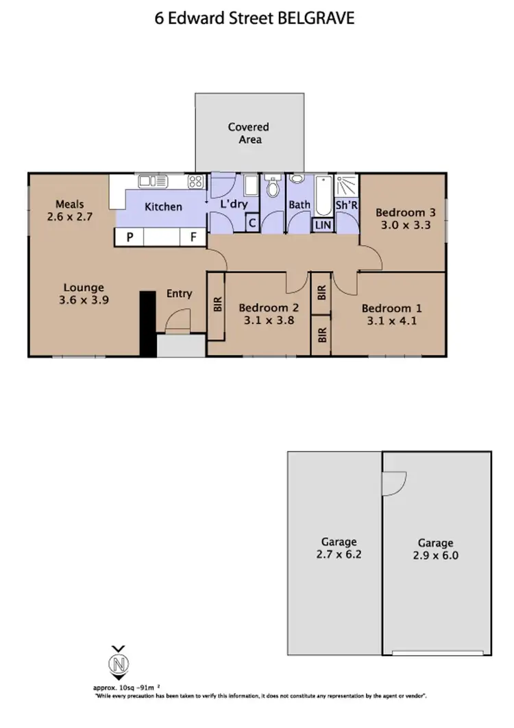 Floorplan of Homely house listing, 6 Edward Street, Belgrave VIC 3160