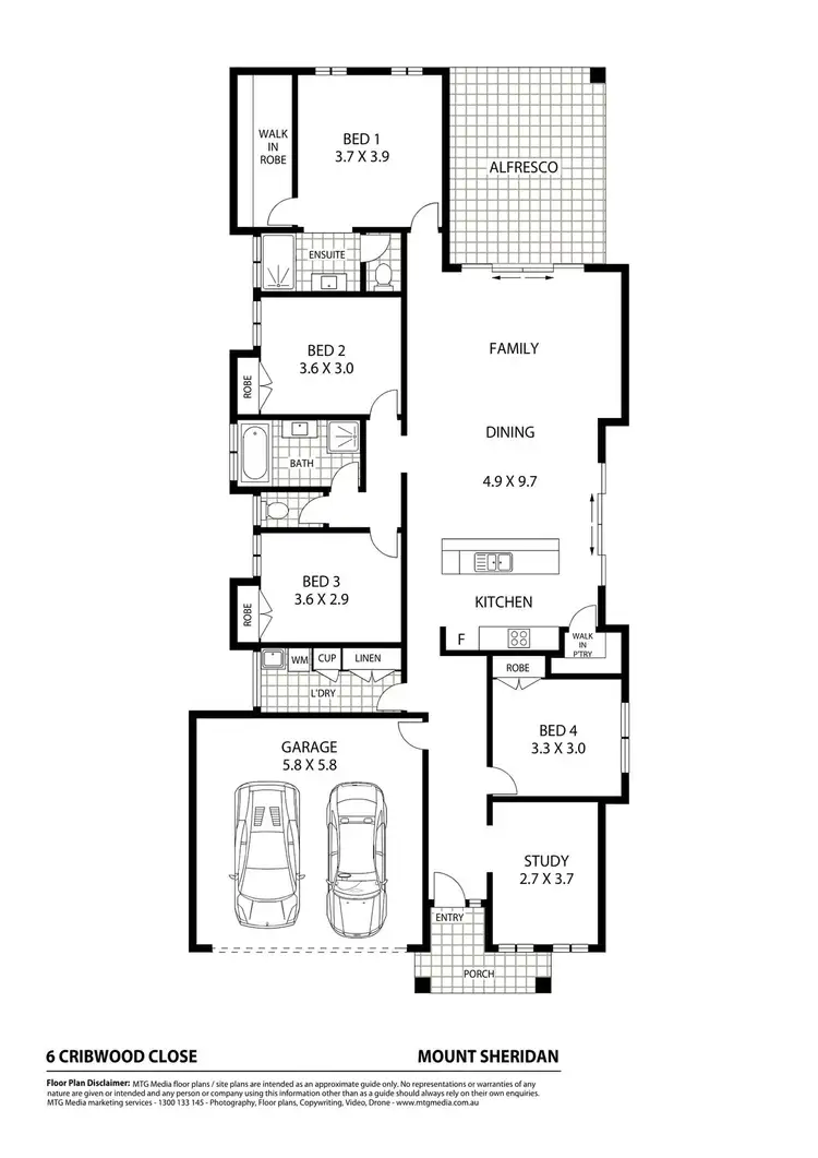 Floorplan of Homely house listing, 6 Cribwood Close, Mount Sheridan QLD 4868