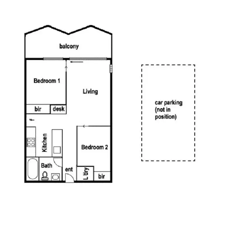 Floorplan of Homely apartment listing, 547/38 Mt Alexander Road, Travancore VIC 3032