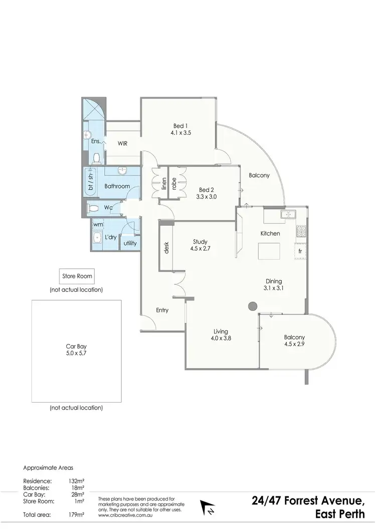 Floorplan of Homely apartment listing, 24/47 Forrest Avenue, East Perth WA 6004