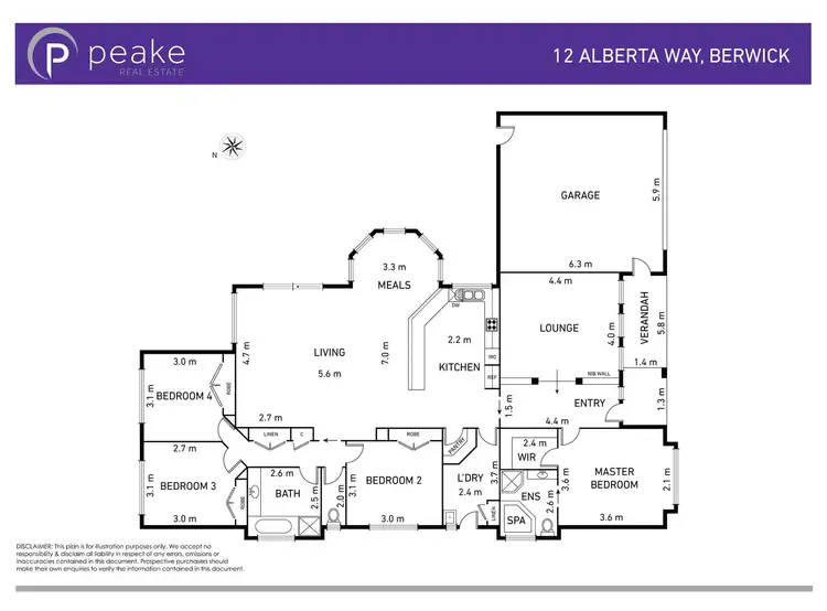 Floorplan of Homely house listing, 12 Alberta Way, Berwick VIC 3806