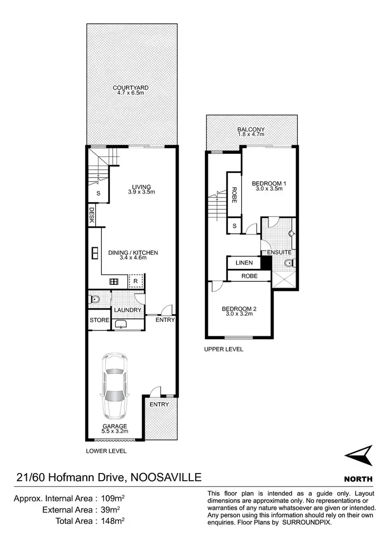 Floorplan of Homely townhouse listing, 21/60 Hofmann Drive, Noosaville QLD 4566