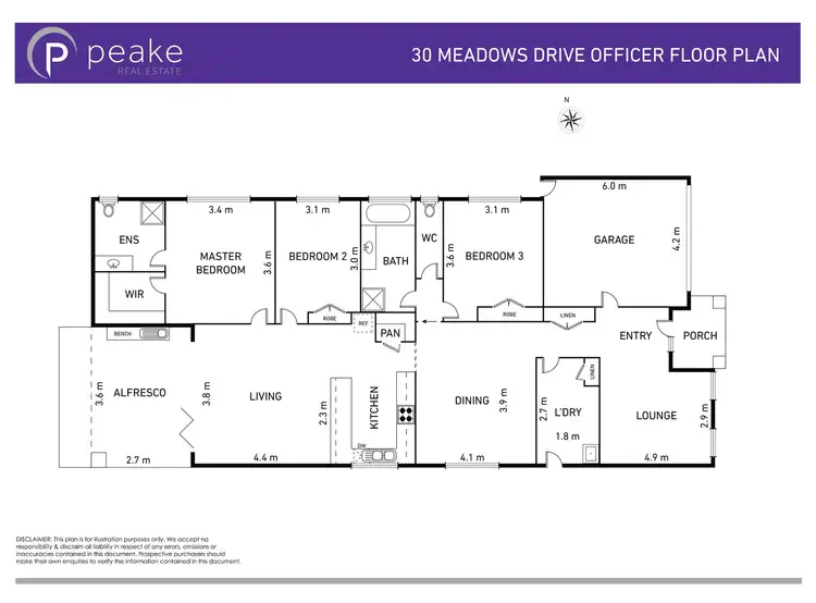 Floorplan of Homely house listing, 30 Meadows Drive, Officer VIC 3809