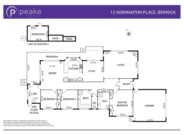 Floorplan of Homely house listing, 12 Normanton Place, Berwick VIC 3806