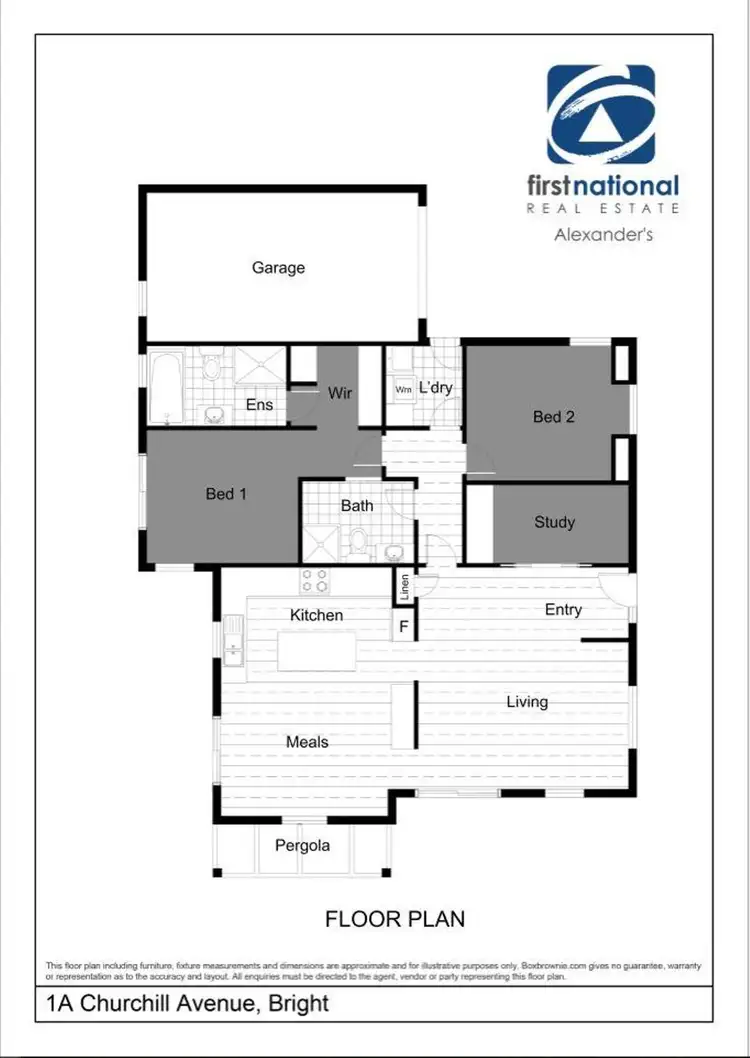 Floorplan of Homely house listing, 1A Churchill Avenue, Bright VIC 3741