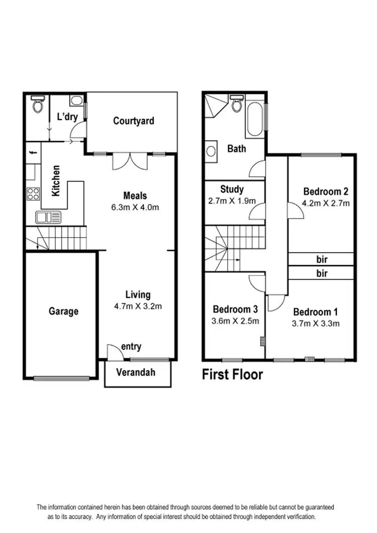 Floorplan of Homely townhouse listing, 6/85 Wilson Street, Moonee Ponds VIC 3039