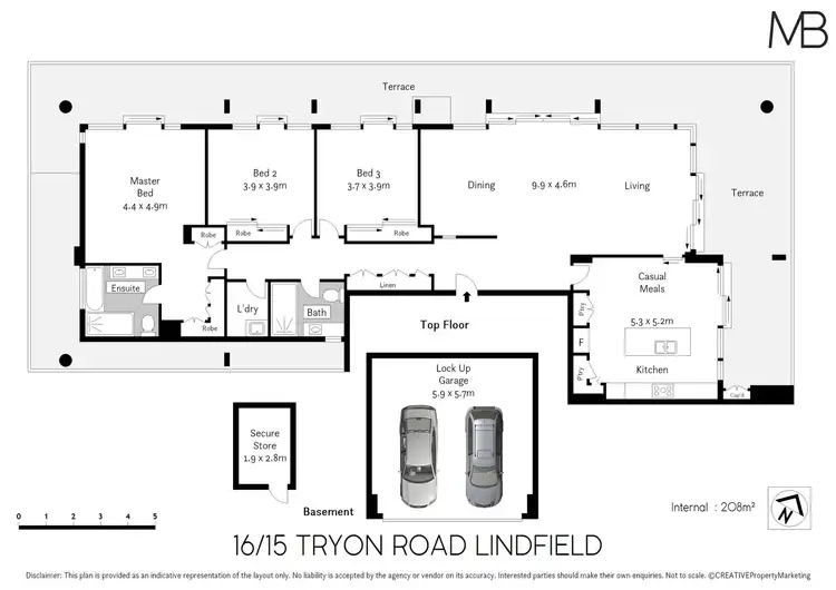 Floorplan of Homely apartment listing, 16/15 Tryon Road, Lindfield NSW 2070