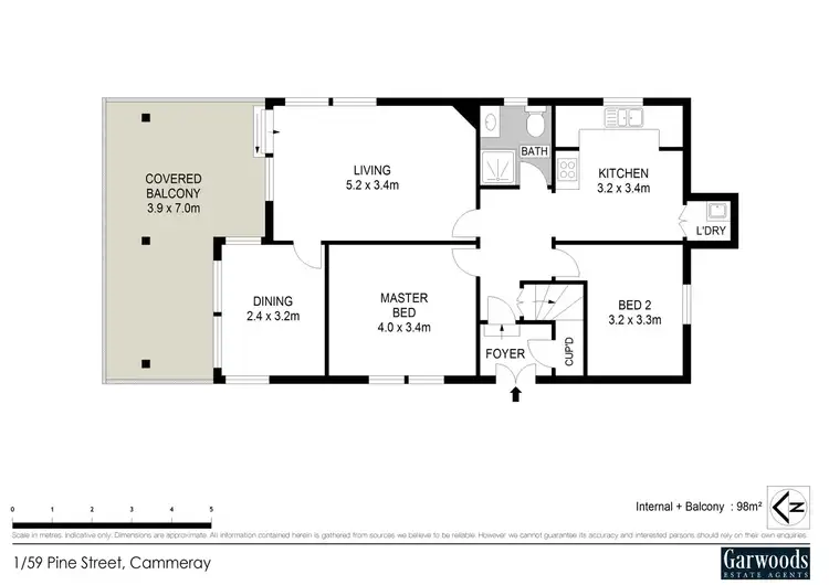 Floorplan of Homely semi-detached listing, 1/59 Pine Street, Cammeray NSW 2062