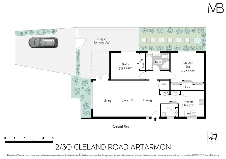 Floorplan of Homely unit listing, 2/30 Cleland Road, Artarmon NSW 2064