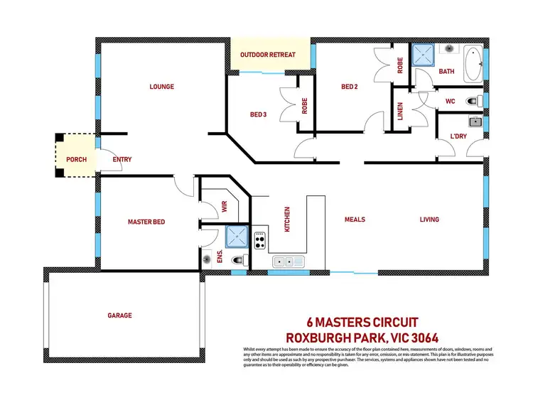 Floorplan of Homely house listing, 6 Masters Circuit, Roxburgh Park VIC 3064