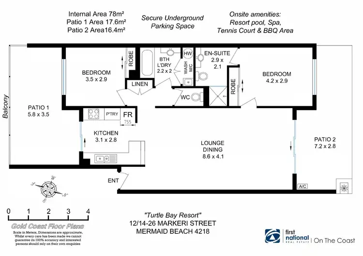Floorplan of Homely apartment listing, 12/14-26 Markeri Street, Mermaid Beach QLD 4218