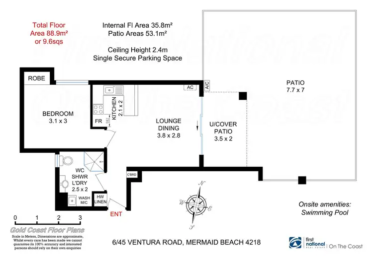 Floorplan of Homely townhouse listing, 6/45 Ventura Road, Mermaid Beach QLD 4218
