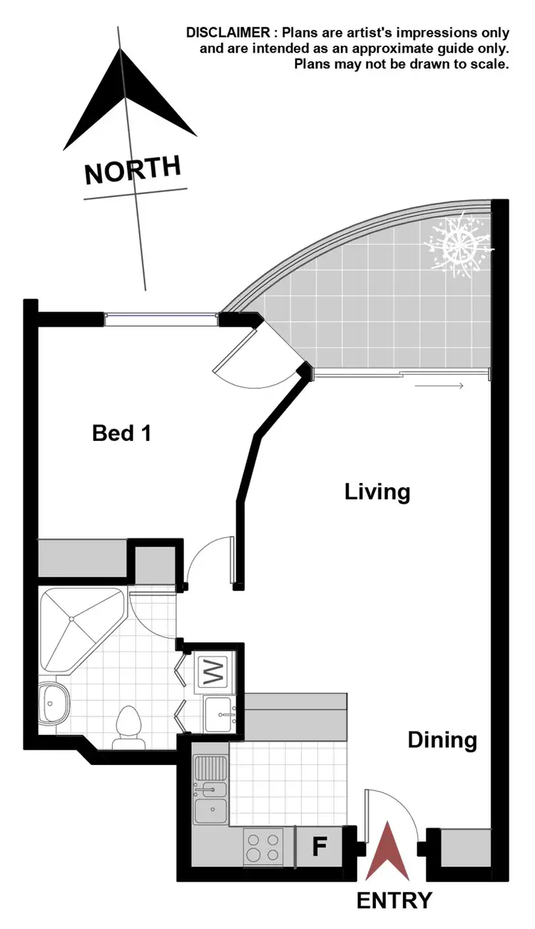 Floorplan of Homely apartment listing, 221/74-76 Northbourne Avenue, Braddon ACT 2612