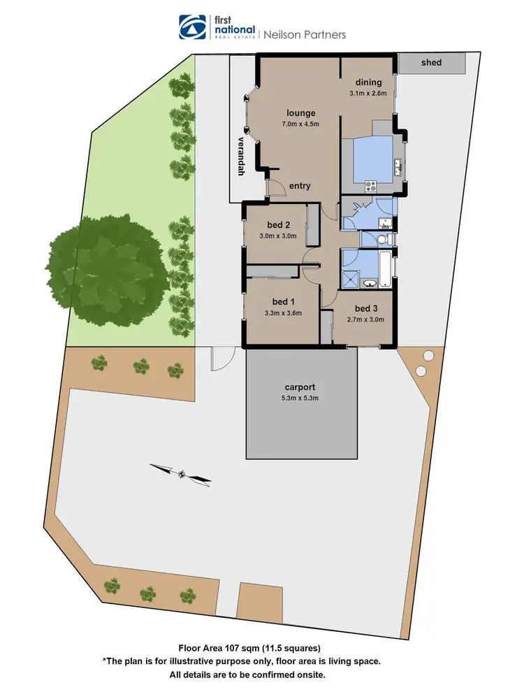 Floorplan of Homely house listing, 1 Kingston Avenue, Pakenham VIC 3810
