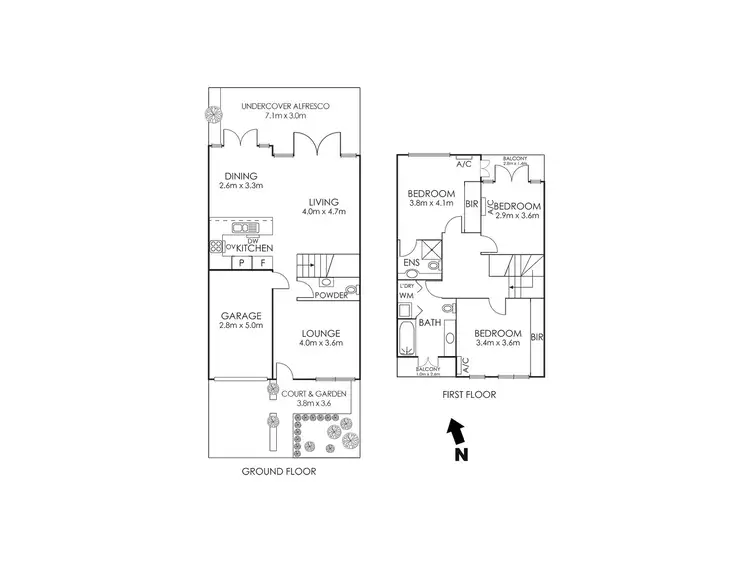 Floorplan of Homely townhouse listing, 19 Clarke Street, Prahran VIC 3181