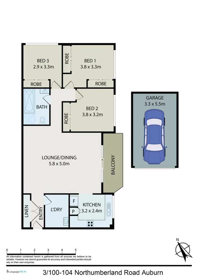 Floorplan of Homely apartment listing, 3/100-104 Northumberland Road, Auburn NSW 2144