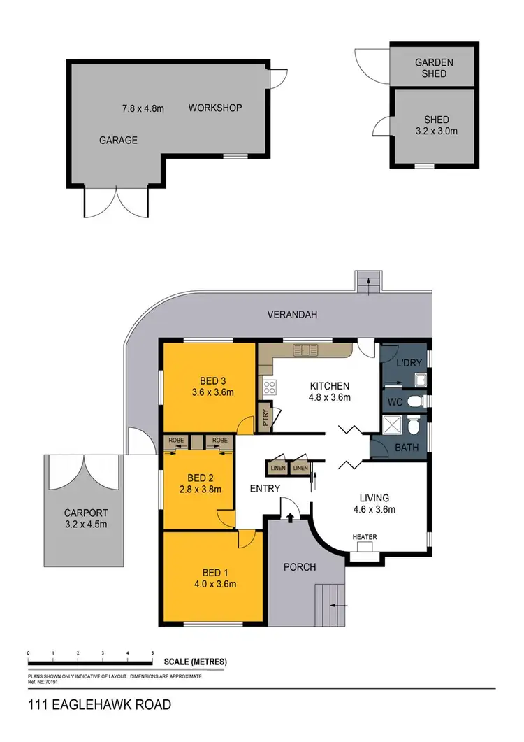 Floorplan of Homely house listing, 111 Eaglehawk Road, Long Gully VIC 3550