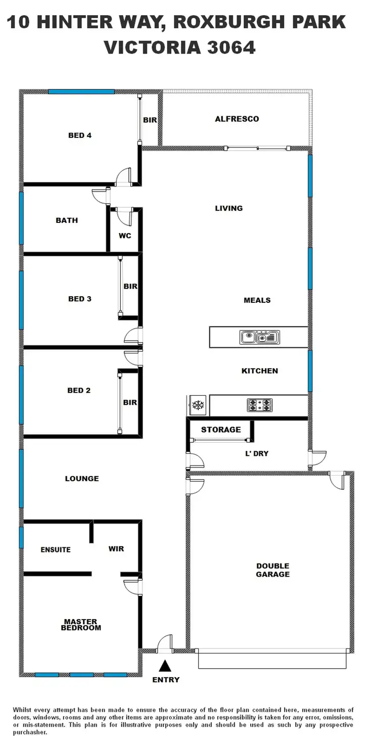 Floorplan of Homely house listing, 10 Hinter way, Roxburgh Park VIC 3064