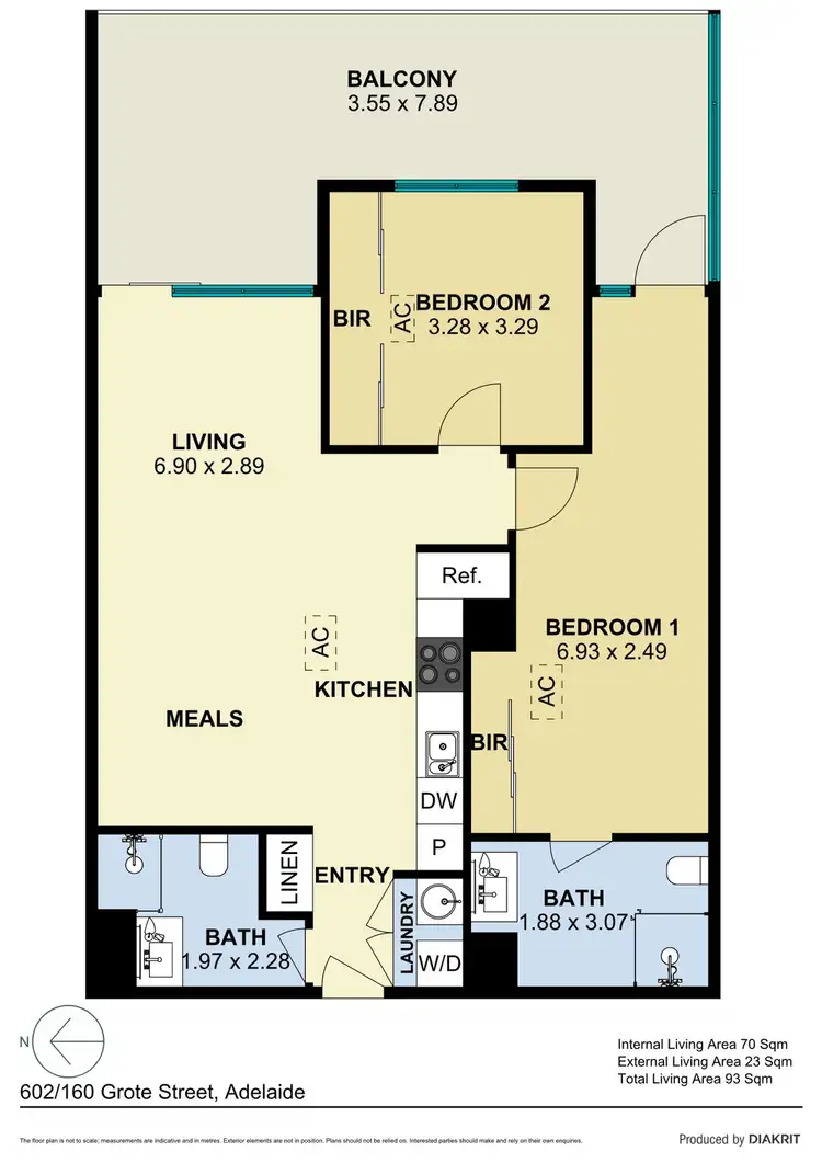 Floorplan of Homely apartment listing, 602/160 Grote Street, Adelaide SA 5000