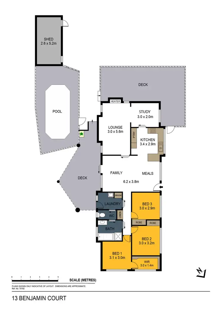 Floorplan of Homely house listing, 13 Benjamin Court, Spring Gully VIC 3550