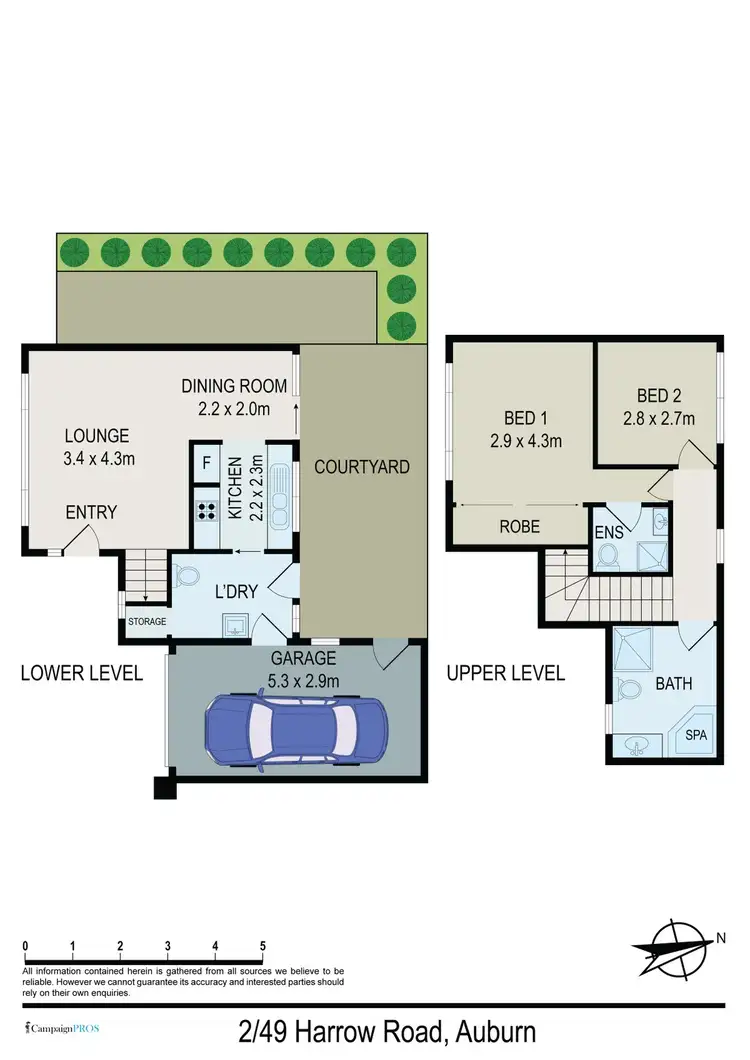 Floorplan of Homely townhouse listing, 2/49 Harrow Road, Auburn NSW 2144