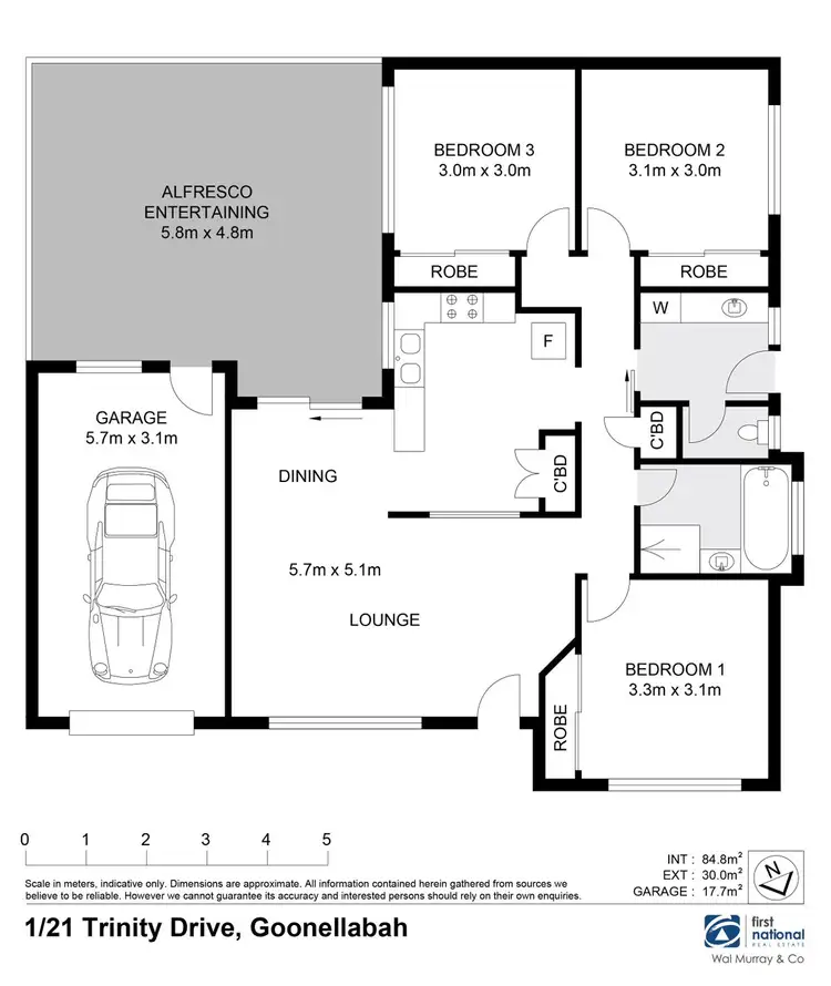 Floorplan of Homely unit listing, 1/21 Trinity Drive, Goonellabah NSW 2480