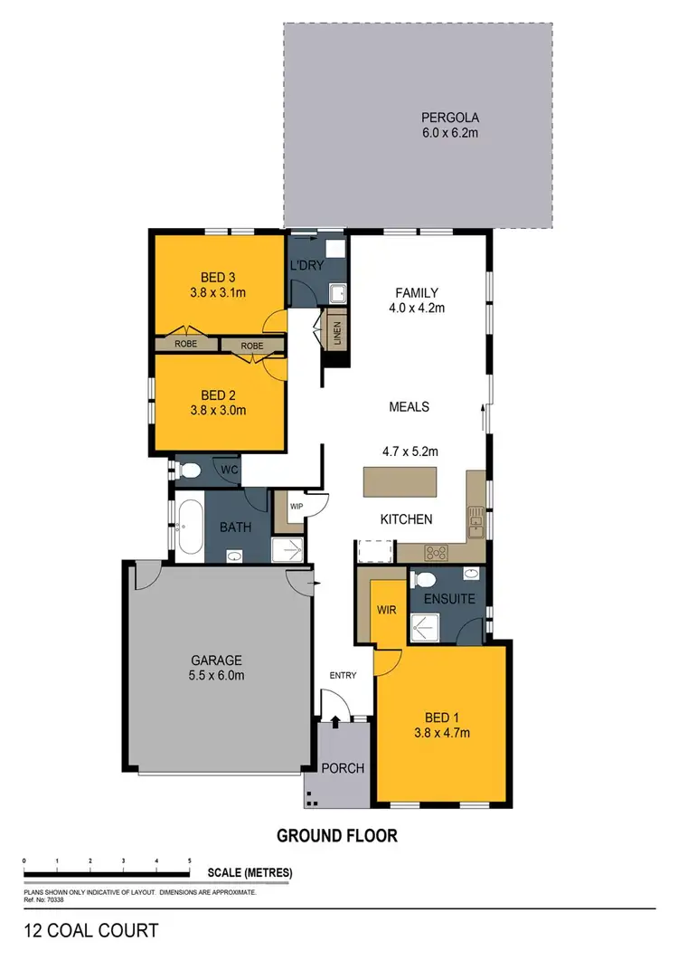 Floorplan of Homely house listing, 12 Coal Court, Epsom VIC 3551