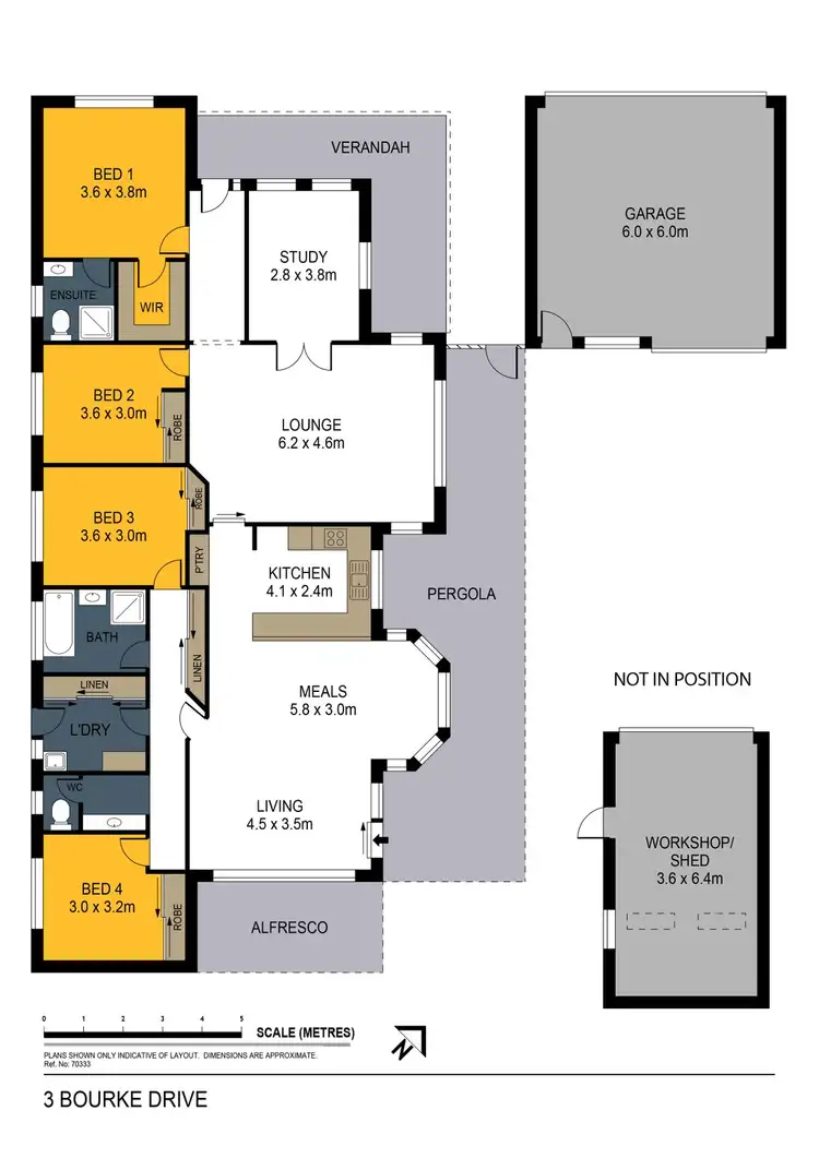 Floorplan of Homely house listing, 3 Bourke Drive, Strathdale VIC 3550