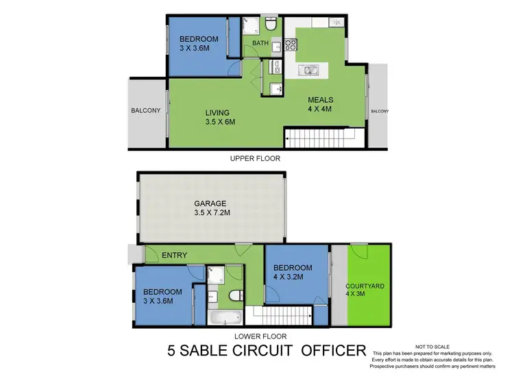 Floorplan of Homely townhouse listing, 5 Sable Circuit, Officer VIC 3809