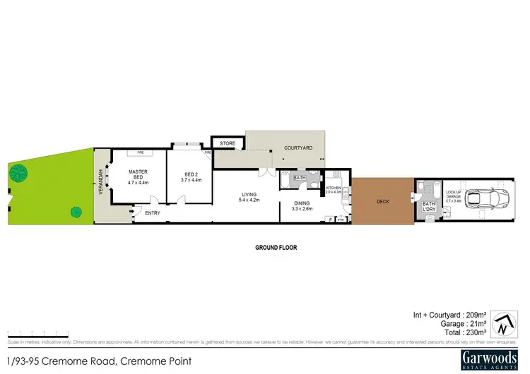 Floorplan of Homely apartment listing, 1/93-95 Cremorne Road, Cremorne Point NSW 2090