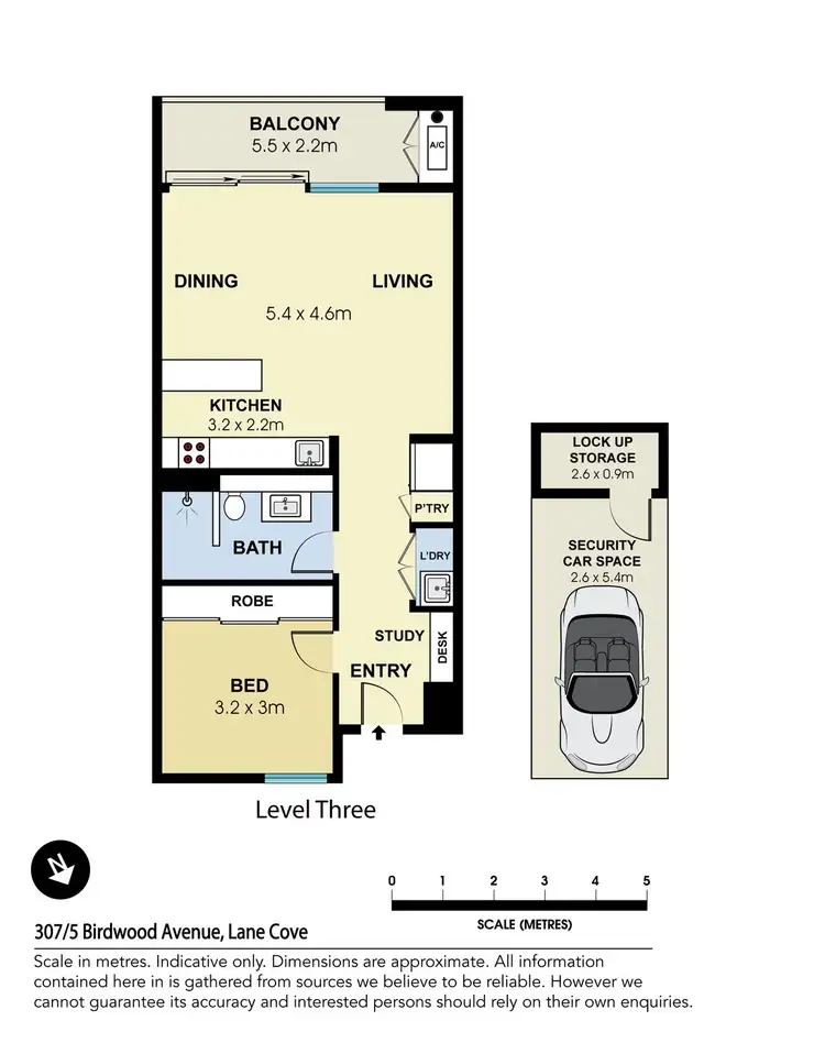 Floorplan of Homely apartment listing, 307/5 Birdwood Avenue, Lane Cove NSW 2066