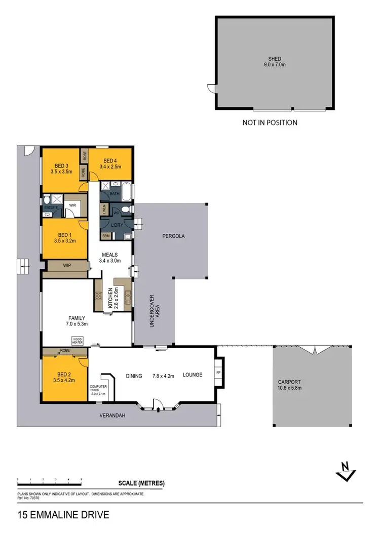Floorplan of Homely house listing, 15 Emmaline Drive, Maiden Gully VIC 3551