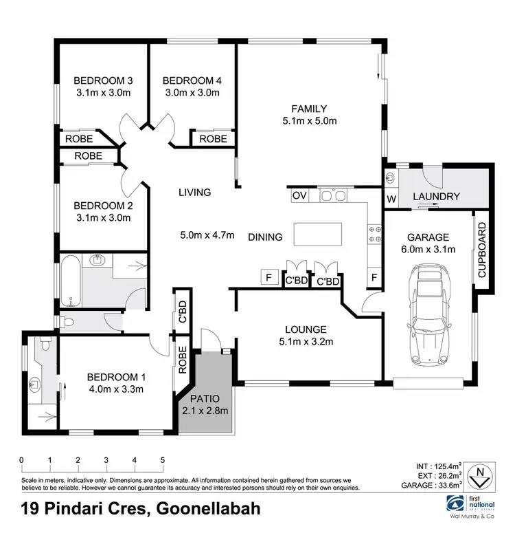 Floorplan of Homely house listing, 19 Pindari Crescent, Goonellabah NSW 2480