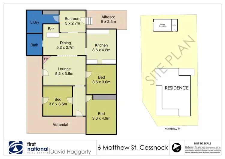 Floorplan of Homely house listing, 6 Matthew Street, Cessnock NSW 2325