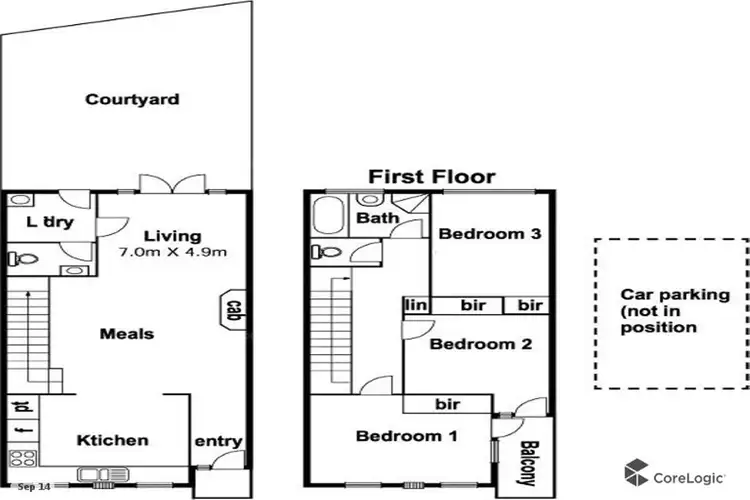 Floorplan of Homely townhouse listing, 6/58 Middle Road, Maribyrnong VIC 3032