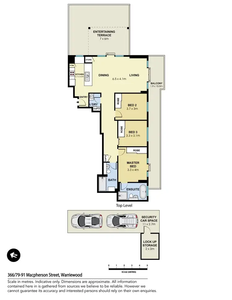 Floorplan of Homely unit listing, 366/79-91 Macpherson Street, Warriewood NSW 2102
