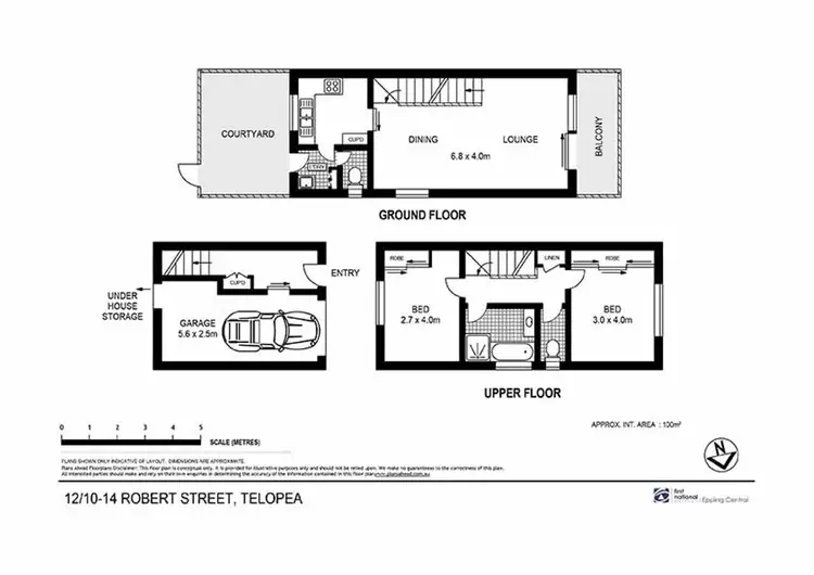 Floorplan of Homely townhouse listing, 12/10-14 Robert Street, Telopea NSW 2117