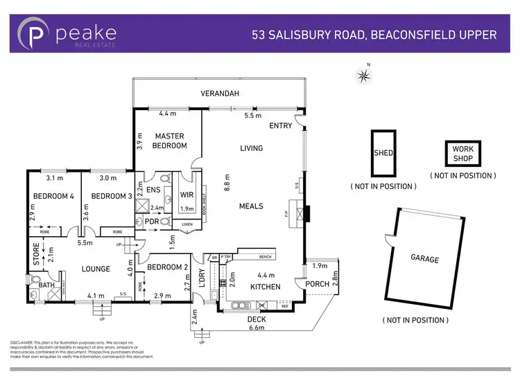 Floorplan of Homely house listing, 53 Salisbury Road, Beaconsfield Upper VIC 3808