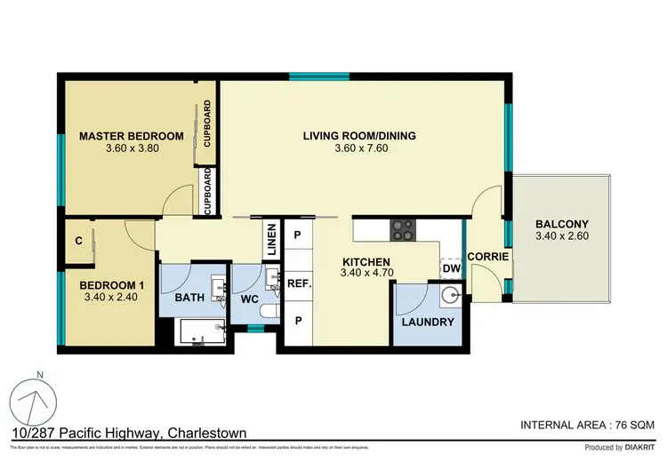 Floorplan of Homely unit listing, 10/287 Pacific Highway, Charlestown NSW 2290