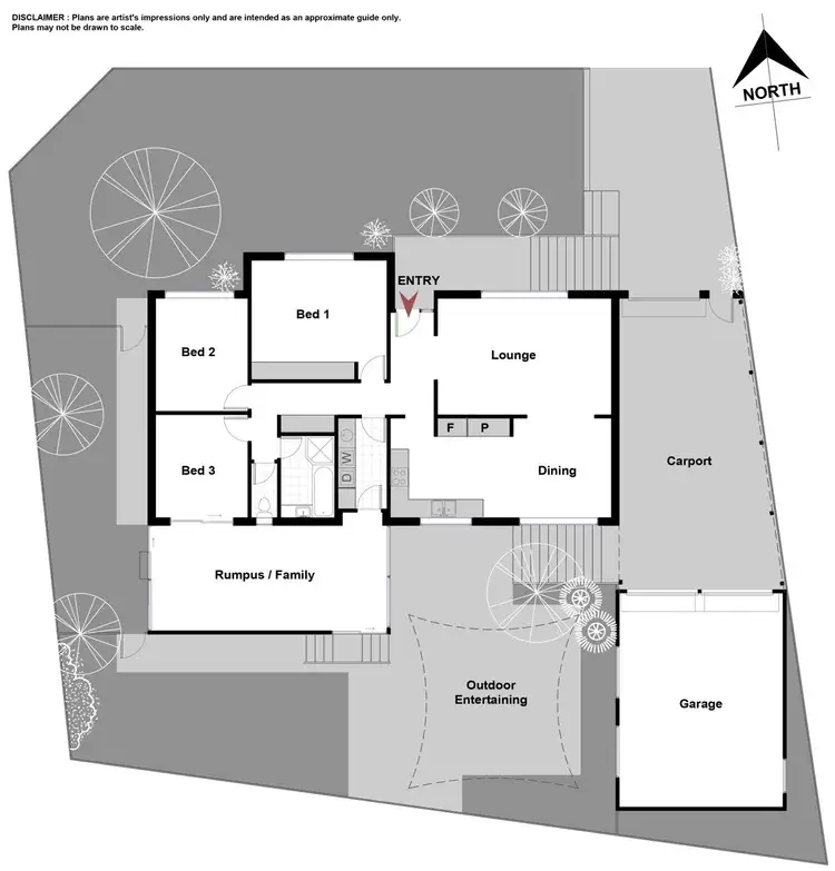 Floorplan of Homely house listing, 1 Pindari Crescent, Karabar NSW 2620