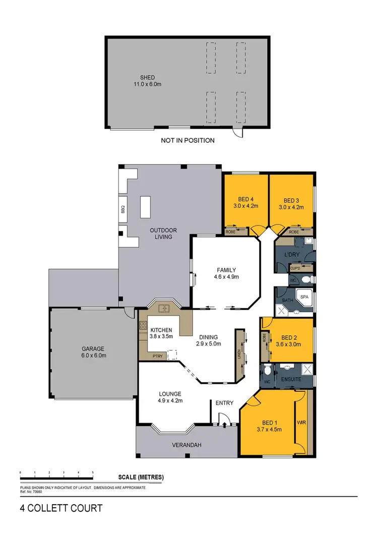 Floorplan of Homely house listing, 4 Collett Court, Maiden Gully VIC 3551