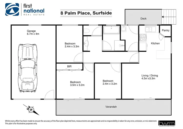 Floorplan of Homely house listing, 8 Palm Place, Surfside NSW 2536